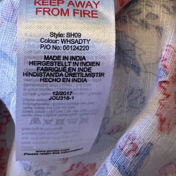 Joules NWOT Size US 4 the Yolanda cotton Linen Floral Tunic with Tassels - Picture 12 of 13